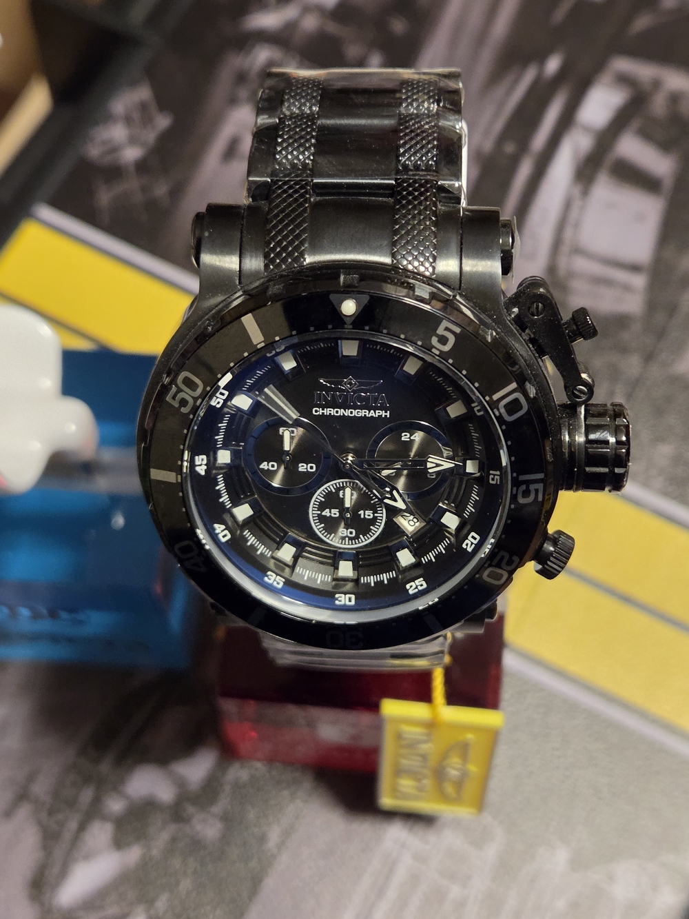 Invicta Men's Black Chronograph Watch